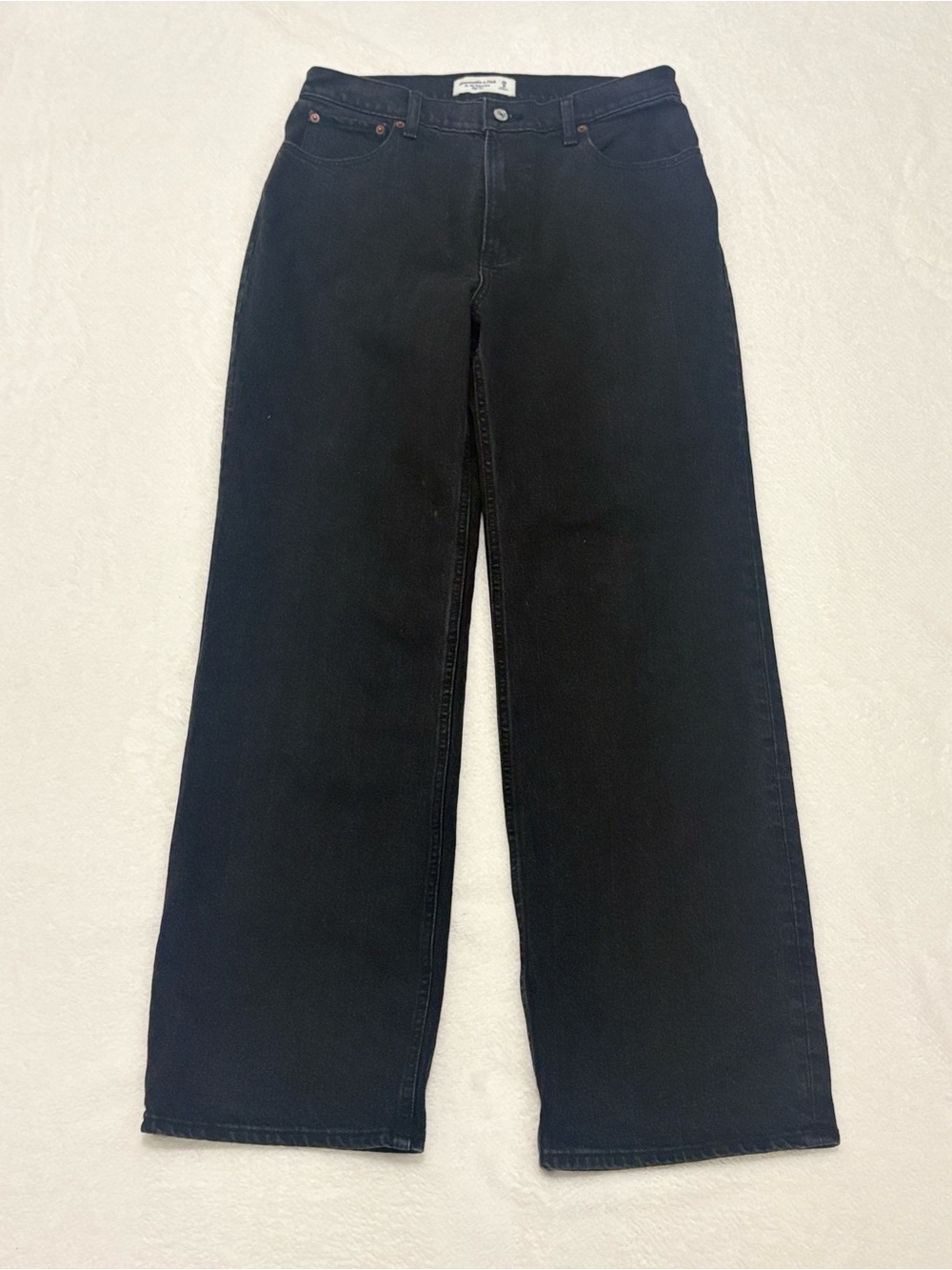 Abercrombie & Fitch Black Wide-Leg Women's Jeans
